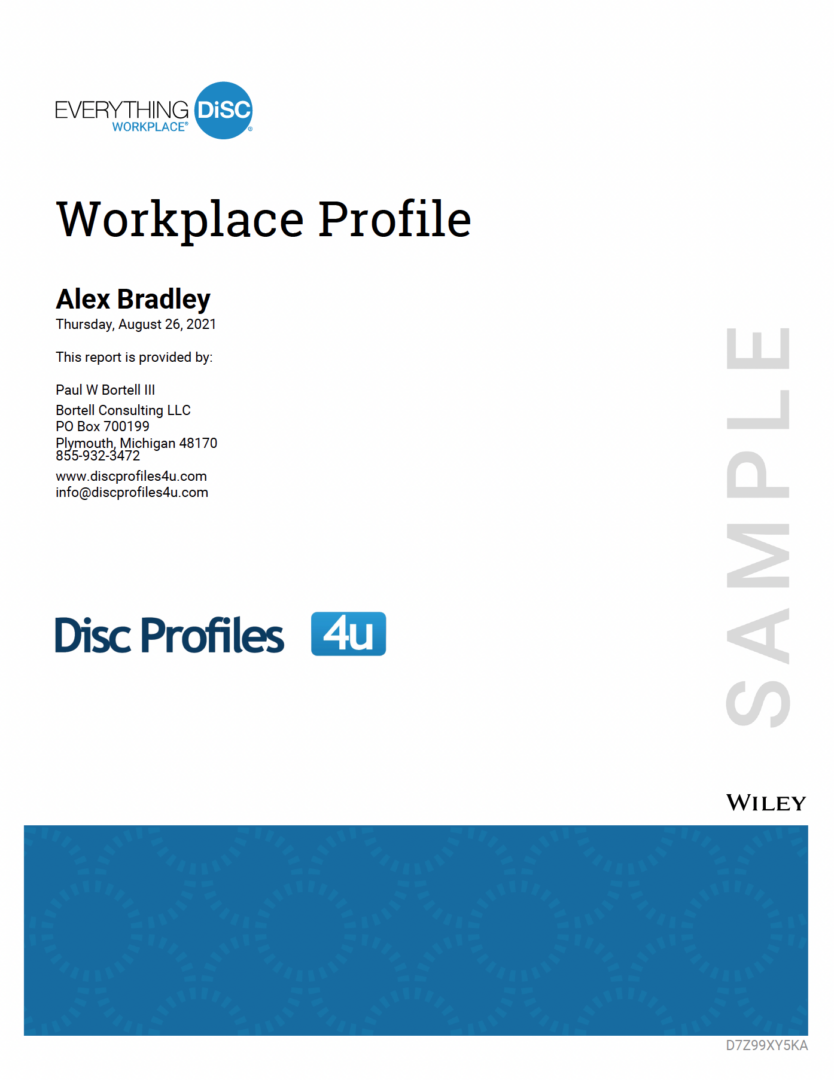 Everything DiSC® Workplace Profile Workplace DiSC® Tests